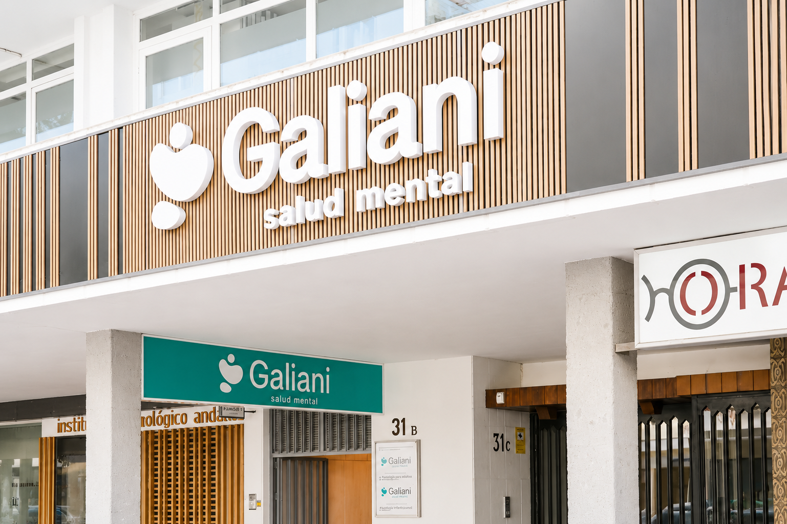 Fachada principal del centro Galiani Salud Mental